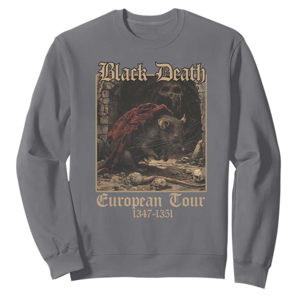 European Tour Creepy Plague Rat Doctor Sweatshirt TS09 Charcoal Printyourwear