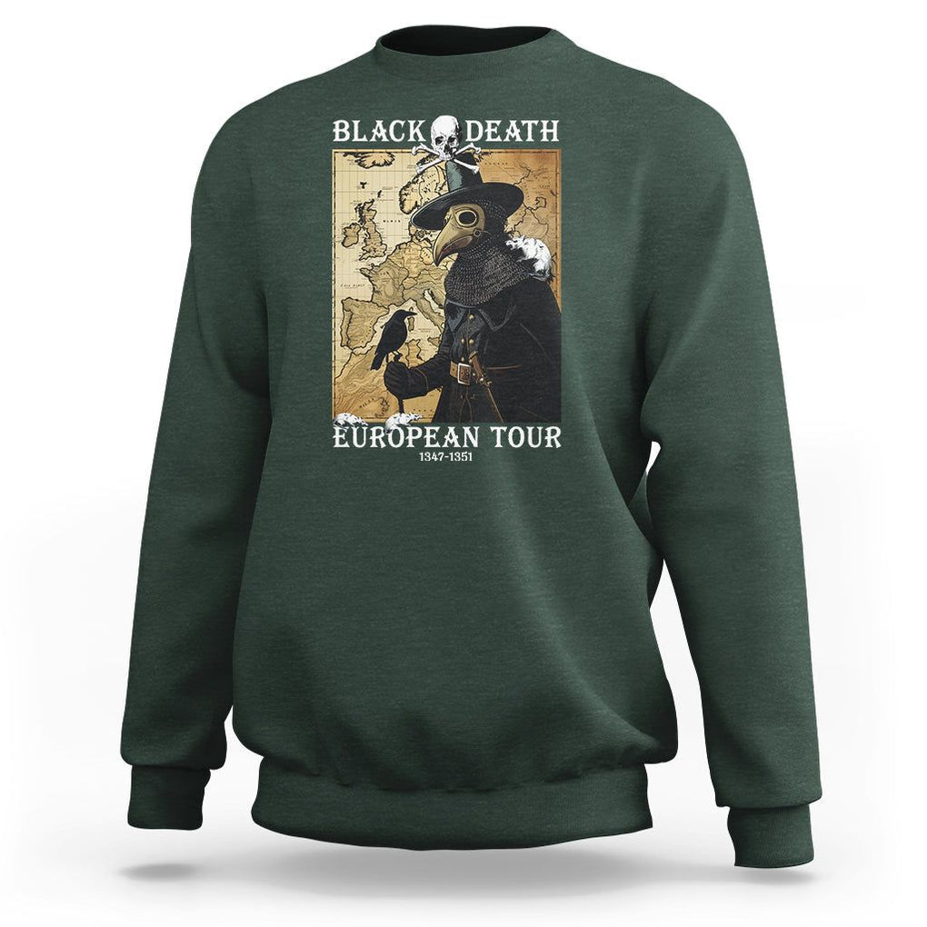 European Tour Plague Doctor Sweatshirt TS09 Dark Forest Green Printyourwear