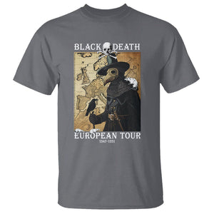 European Tour Plague Doctor T Shirt TS09 Charcoal Printyourwear