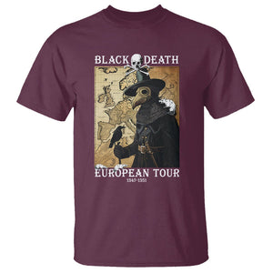 European Tour Plague Doctor T Shirt TS09 Maroon Printyourwear