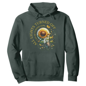 Mental Health Motivation Quote Hoodie All Lights Turned Off Can Be Turned On TS09 Dark Forest Green Print Your Wear