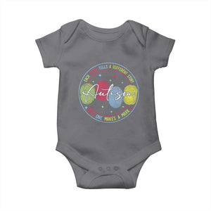 Autism Baby Onesie Fingerprint Autism Each Print Tells A Different Story TS09 Charcoal Print Your Wear