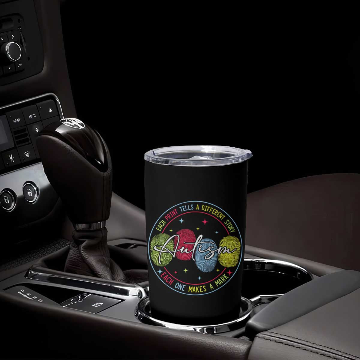 Autism Tumbler Cup Fingerprint Autism Each Print Tells A Different Story TS09 Print Your Wear