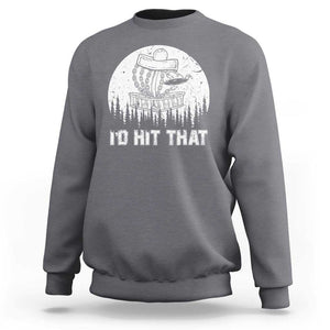 Retro I'd Hit That Disc Golf Sweatshirt TS09 Charcoal Print Your Wear