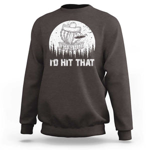 Retro I'd Hit That Disc Golf Sweatshirt TS09 Dark Chocolate Print Your Wear