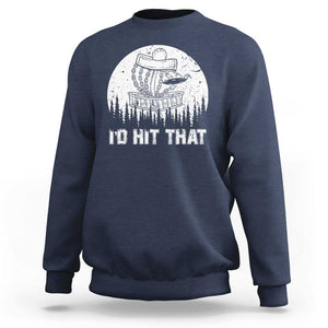 Retro I'd Hit That Disc Golf Sweatshirt TS09 Navy Print Your Wear