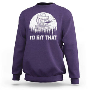 Retro I'd Hit That Disc Golf Sweatshirt TS09 Purple Print Your Wear