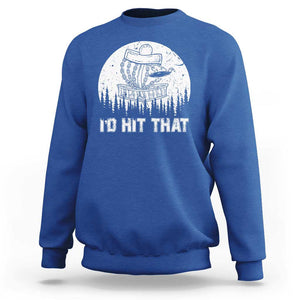 Retro I'd Hit That Disc Golf Sweatshirt TS09 Royal Blue Print Your Wear