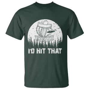 Retro I'd Hit That Disc Golf T Shirt TS09 Dark Forest Green Print Your Wear