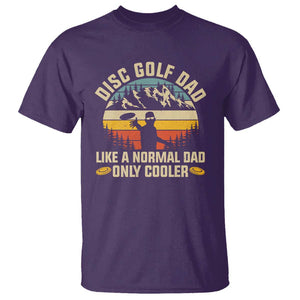 Disc Golf Dad T Shirt Like A Normal Dad Only Cooler Retro TS09 Purple Print Your Wear