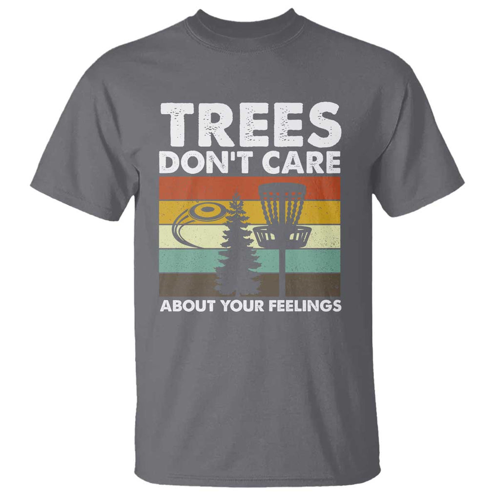 Funny Disc Golf T Shirt Tree Don't Care About Your Feelings TS09 Charcoal Print Your Wear