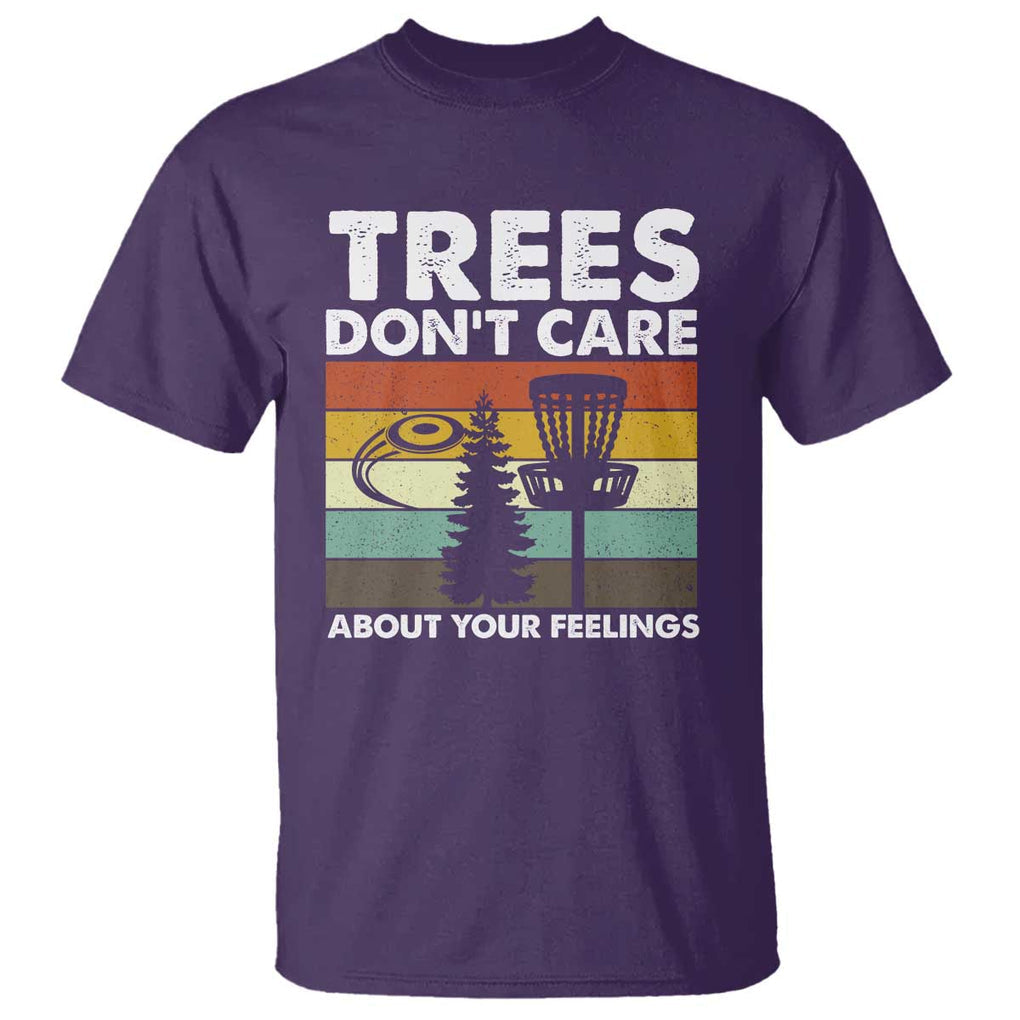 Funny Disc Golf T Shirt Tree Don't Care About Your Feelings TS09 Purple Print Your Wear