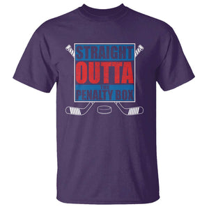 Hockey T Shirt Straight Outta The Penalty Box TS09 Purple Print Your Wear