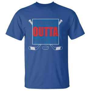 Hockey T Shirt Straight Outta The Penalty Box TS09 Royal Blue Print Your Wear