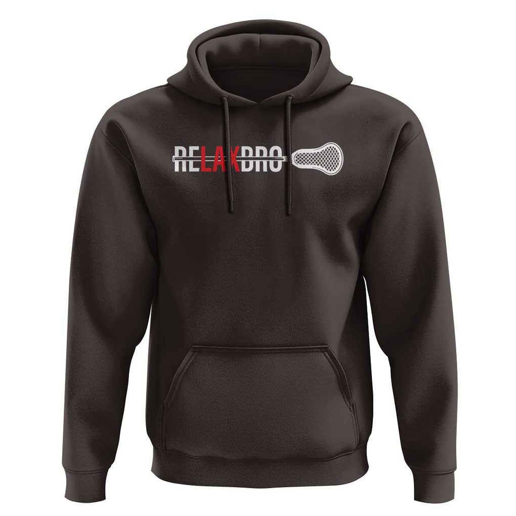 Funny Lacrosse Relaxbro Hoodie TS09 Dark Chocolate Print Your Wear