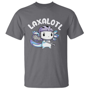 Funny Axolotl Lacrosse Player T Shirt TS09 Charcoal Print Your Wear