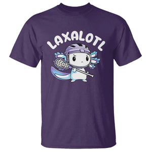 Funny Axolotl Lacrosse Player T Shirt TS09 Purple Print Your Wear