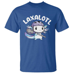 Funny Axolotl Lacrosse Player T Shirt TS09 Royal Blue Print Your Wear