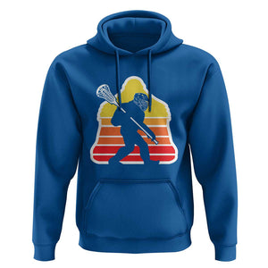 Funny Retro Bigfoot Lacrosse Player Hoodie TS09 Royal Blue Print Your Wear