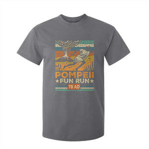 Funny Pompeii Fun Run T Shirt For Kid Geography Volcanologist TS09 Charcoal Print Your Wear