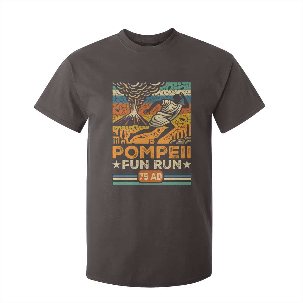 Funny Pompeii Fun Run T Shirt For Kid Geography Volcanologist TS09 Dark Chocolate Print Your Wear