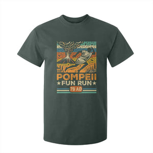 Funny Pompeii Fun Run T Shirt For Kid Geography Volcanologist TS09 Dark Forest Green Print Your Wear
