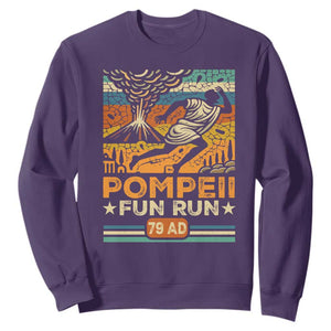 Funny Pompeii Fun Run Sweatshirt Geography Volcanologist TS09 Purple Print Your Wear