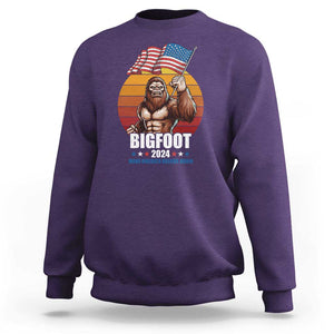 Funny President Election Bigfoot Sweatshirt Make America Believe Again Vote For Bigfoot TS09 Purple Print Your Wear