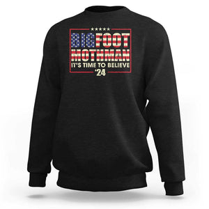 Funny President Election Bigfoot Mothman Sweatshirt It's Time To Believe TS09 Black Print Your Wear