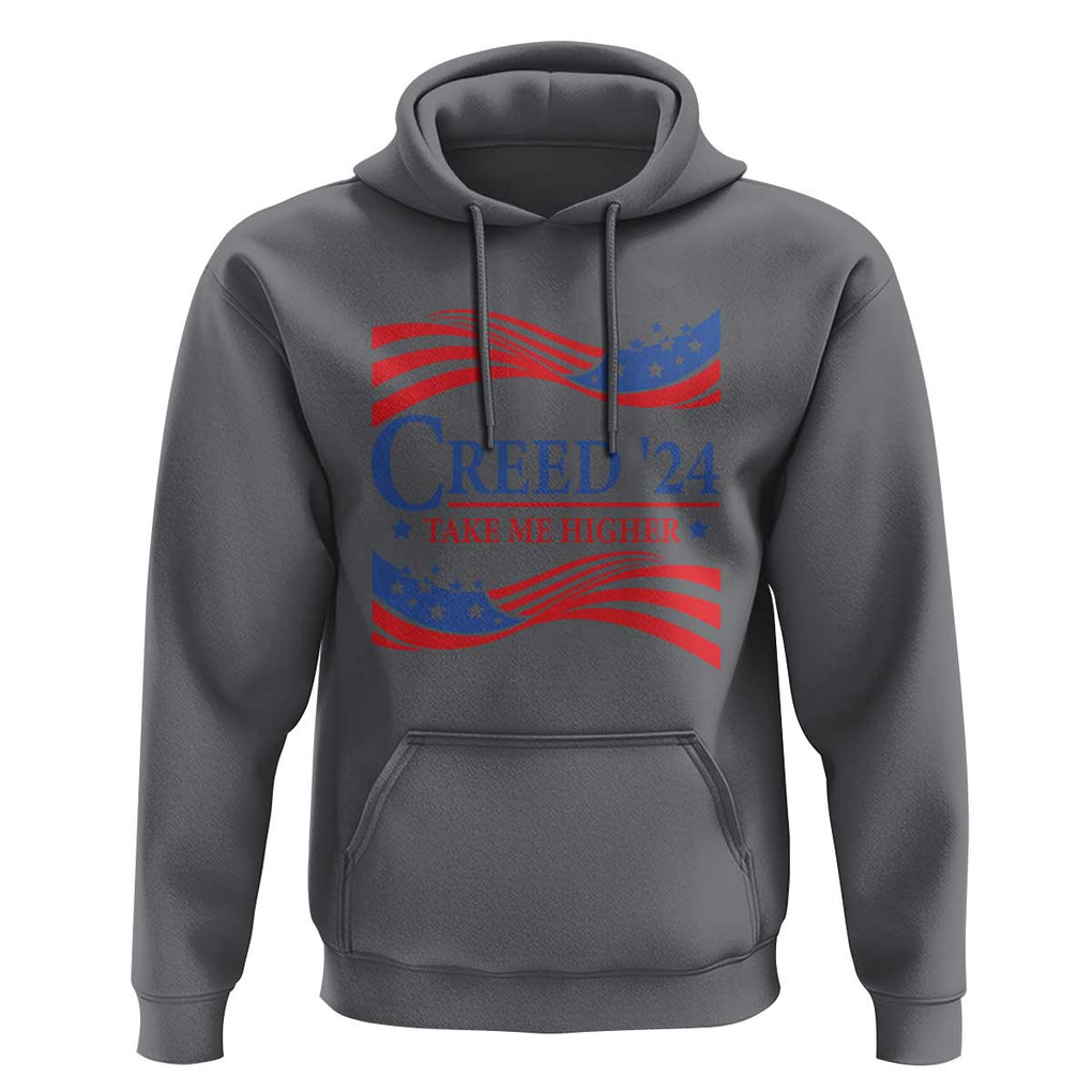 Funny US Election Hoodie Creed '24 Take Me Higher TS09 Charcoal Print Your Wear