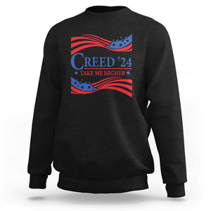 Funny US Election Sweatshirt Creed '24 Take Me Higher TS09 Black Print Your Wear