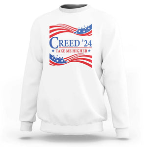 Funny US Election Sweatshirt Creed '24 Take Me Higher TS09 White Print Your Wear