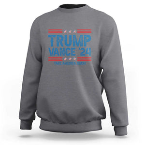 Trump Vance 2024 Sweatshirt Take America Back President Election TS09 Charcoal Print Your Wear