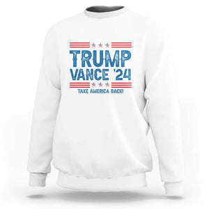 Trump Vance 2024 Sweatshirt Take America Back President Election TS09 White Print Your Wear