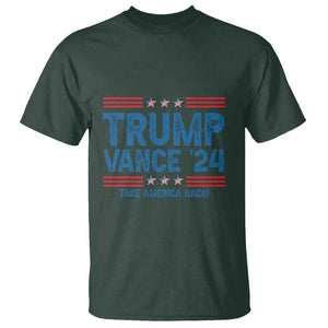 Trump Vance 2024 T Shirt Take America Back President Election TS09 Dark Forest Green Print Your Wear