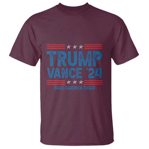 Trump Vance 2024 T Shirt Take America Back President Election TS09 Maroon Print Your Wear