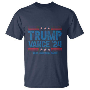 Trump Vance 2024 T Shirt Take America Back President Election TS09 Navy Print Your Wear