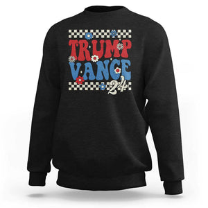 Trump Vance 2024 Sweatshirt Take America Back President Election Retro Groovy TS09 Black Print Your Wear