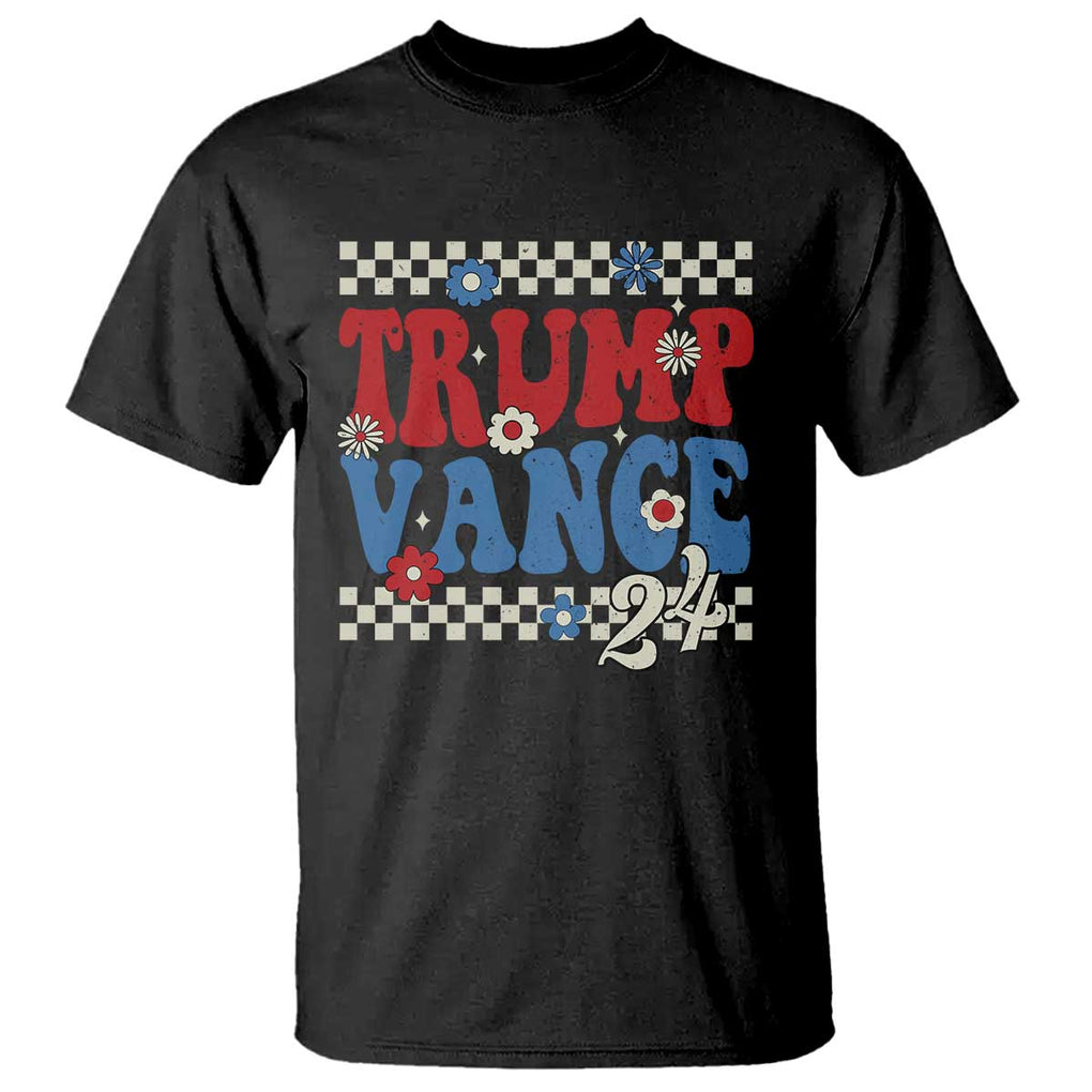 Trump Vance 2024 T Shirt Take America Back President Election Retro Groovy TS09 Black Print Your Wear