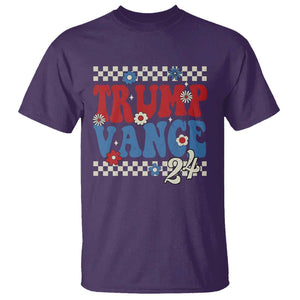 Trump Vance 2024 T Shirt Take America Back President Election Retro Groovy TS09 Purple Print Your Wear