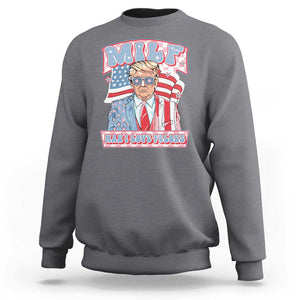 Funny Trump Supporter Sweatshirt MILF Man I Love Felons Pink Trump TS09 Charcoal Print Your Wear