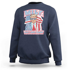 Funny Trump Supporter Sweatshirt MILF Man I Love Felons Pink Trump TS09 Navy Print Your Wear