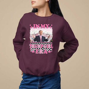 Funny Pink Trump Sweatshirt In My Trump Girl Era TS09 Maroon Print Your Wear