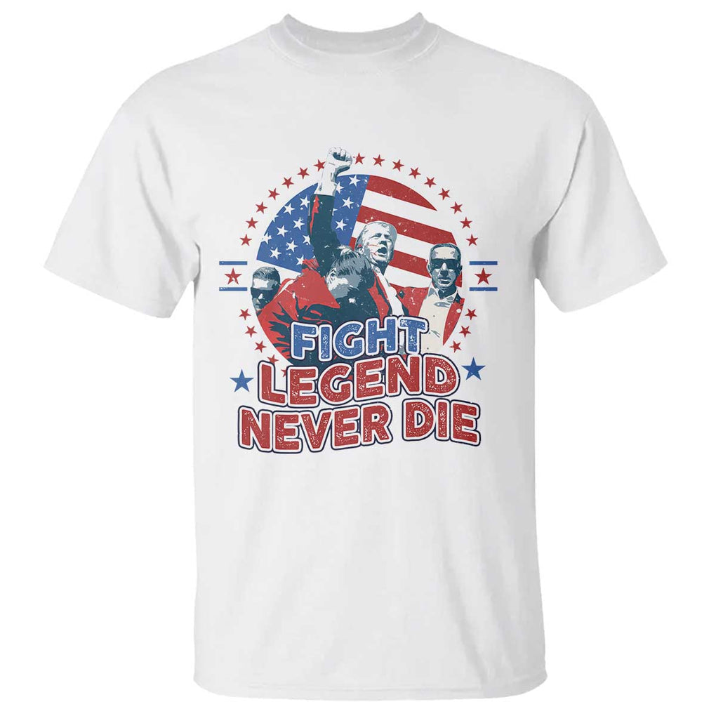 Trump Raised Fist T Shirt Fight Legend Never Die TS09 White Print Your Wear