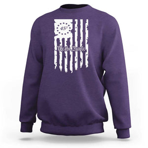 Trump Supporter Sweatshirt 45 Squared Betsy Ross Flag We The People 2024 Election TS09 Purple Print Your Wear