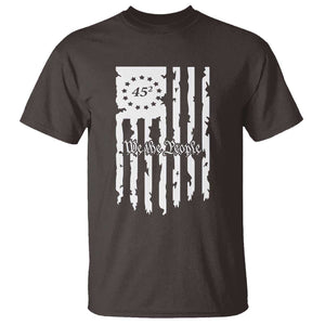 Trump Supporter T Shirt 45 Squared Betsy Ross Flag We The People 2024 Election TS09 Dark Chocolate Print Your Wear