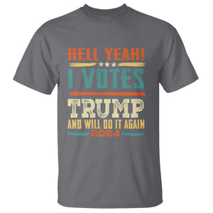 Trump Supporter T Shirt I Voted Trump And Will Do it Again TS09 Charcoal Print Your Wear