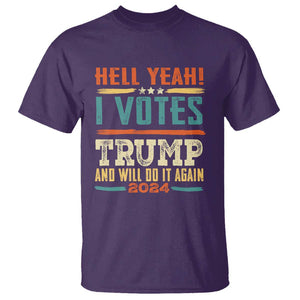 Trump Supporter T Shirt I Voted Trump And Will Do it Again TS09 Purple Print Your Wear