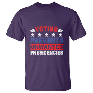 Vote 2024 T Shirt Voting Prevents Unwanted Presidencies TS09 Purple Print Your Wear