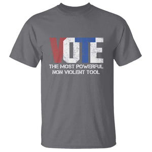 Vote 2024 T Shirt The Most Powerful None Violent Tool TS09 Charcoal Print Your Wear